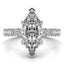 2.0 - 4.0 CT Marquise Moissanite Pave Setting Engagement Ring