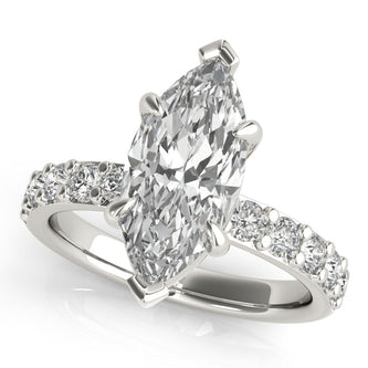 2.0 - 4.0 CT Marquise Moissanite Pave setting Engagement Ring