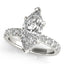 2.0 - 4.0 CT Marquise Moissanite Pave Setting Engagement Ring