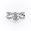 1.91 Oval Cut Solitaire Unique Pave Setting Moissanite Engagement Ring - crownmoissanite