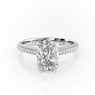 1.91 CT Oval Shaped Moissanite Solitaire Engagement Ring - crownmoissanite