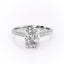 1.91 CT Oval Cut Solitaire Triple Pave Setting Moissanite Engagement Ring - crownmoissanite