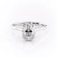 2.10 CT Oval Shaped Moissanite Hidden Halo Engagement Ring - crownmoissanite