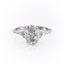 2.10 CT Oval Shaped Moissanite Cluster Engagement Ring - crownmoissanite