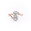 1.91 CT Oval Shaped Moissanite Bypass Engagement Ring - crownmoissanite