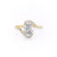 1.91 CT Oval Shaped Moissanite Bypass Engagement Ring - crownmoissanite