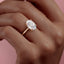 2.10 CT Oval Cut Solitaire Style Moissanite Engagement Ring - crownmoissanite