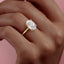 2.10 CT Oval Cut Solitaire Style Moissanite Engagement Ring - crownmoissanite