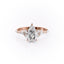 2.0 CT Pear Cut Cluster Moissanite Engagement Ring - crownmoissanite