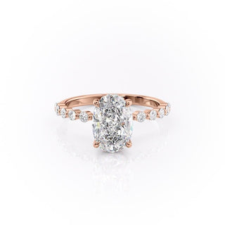 2.10 CT Oval Shaped Moissanite Solitaire Engagement Ring - crownmoissanite