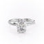 2.10 Oval Solitaire & Twisted Pave Setting Moissanite Engagement Ring - crownmoissanite