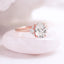 1.0 CT Oval Moissanite Cluster Engagement Ring