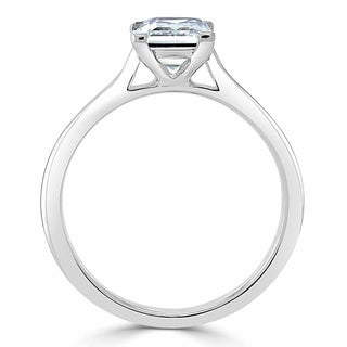 1.0 CT Cushion Cut Moissanite Solitaire Engagement Ring - crownmoissanite