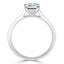 1.0 CT Cushion Shaped Moissanite Solitaire Engagement Ring - crownmoissanite