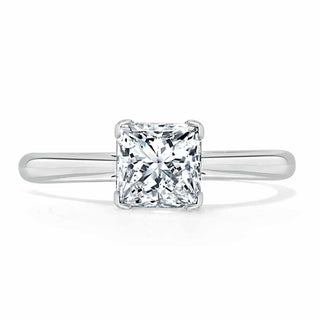 1.0 CT Cushion Shaped Moissanite Solitaire Engagement Ring - crownmoissanite