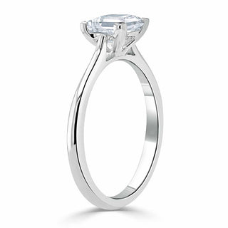 1.0 CT Cushion Shaped Moissanite Solitaire Engagement Ring - crownmoissanite