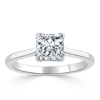 1.0 CT Cushion Shaped Moissanite Solitaire Engagement Ring - crownmoissanite