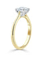 1.0 CT Cushion Cut Moissanite Solitaire Engagement Ring - crownmoissanite