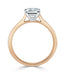 1.0 CT Cushion Cut Moissanite Solitaire Engagement Ring - crownmoissanite