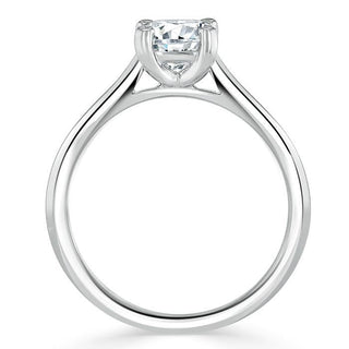 1.0 CT Cushion Cut Solitaire Moissanite Engagement Ring - crownmoissanite