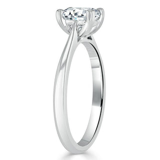 1.0 CT Cushion Cut Solitaire Moissanite Engagement Ring - crownmoissanite