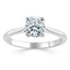 1.0 CT Cushion Shaped Moissanite Solitaire Engagement Ring - crownmoissanite
