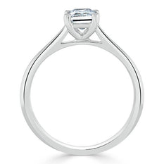 1.0 CT Emerald Shaped Moissanite Solitaire Engagement Ring - crownmoissanite