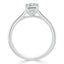 1.0 CT Emerald Shaped Moissanite Solitaire Engagement Ring - crownmoissanite
