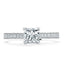 1.0 CT Princess Shaped Moissanite Solitaire Engagement Ring - crownmoissanite
