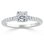 0.75 CT Cushion Cut Solitaire Moissanite Engagement Ring With Pave Setting - crownmoissanite