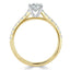 0.75 CT Cushion Shaped Moissanite Solitaire Engagement Ring - crownmoissanite