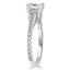 1.0 CT Cushion Cut Hidden Halo Pave Moissanite Engagement Ring - crownmoissanite