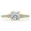 1.0 CT Cushion Cut Hidden Halo Pave Moissanite Engagement Ring - crownmoissanite