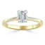0.75 CT Emerald Shaped Moissanite Solitaire Engagement Ring - crownmoissanite