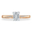 0.75 CT Emerald Shaped Moissanite Solitaire Engagement Ring - crownmoissanite