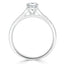 1.0 CT Emerald Cut Solitaire Channel Pave Moissanite Engagement Ring - crownmoissanite