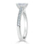 0.75 CT Emerald Shaped Moissanite Solitaire Engagement Ring - crownmoissanite