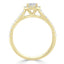 1.0 CT Emerald Cut Halo Moissanite Engagement Ring With Pave Setting - crownmoissanite