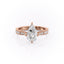 2.0 CT Pear Cut Solitaire Channel Pave Moissanite Engagement Ring - crownmoissanite