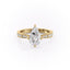2.0 CT Pear Cut Solitaire Channel Pave Moissanite Engagement Ring - crownmoissanite
