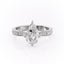 2.0 CT Pear Cut Solitaire Channel Pave Moissanite Engagement Ring - crownmoissanite