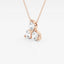 1.0 TCW Round Moissanite Diamond Three Stone Pandant Necklace - crownmoissanite