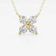 1.50 TCW Round Moissanite Diamond Clover Shape Necklace - crownmoissanite