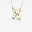1.50 TCW Round Moissanite Diamond Clover Shape Necklace - crownmoissanite
