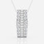 3.0 TCW Round & Baguette Moissanite Diamond Pendant Necklace - crownmoissanite