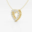 1.0 TCW Round Moissanite Diamond Heart Pendant Necklace - crownmoissanite