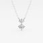 1.0 TCW Round Moissanite Diamond Two Stone Necklace - crownmoissanite