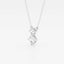 1.0 TCW Round Moissanite Diamond Two Stone Necklace - crownmoissanite