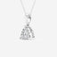 0.50 TCW Round Moissanite Diamond Triangle Cluster Necklace - crownmoissanite