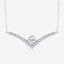 0.50 CT Round Moissanite Diamond Chevron Style Necklace - crownmoissanite